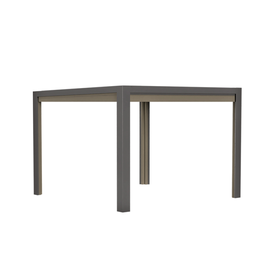 Stella 11' x 14' Motorized Louver Pergola Iron Ore