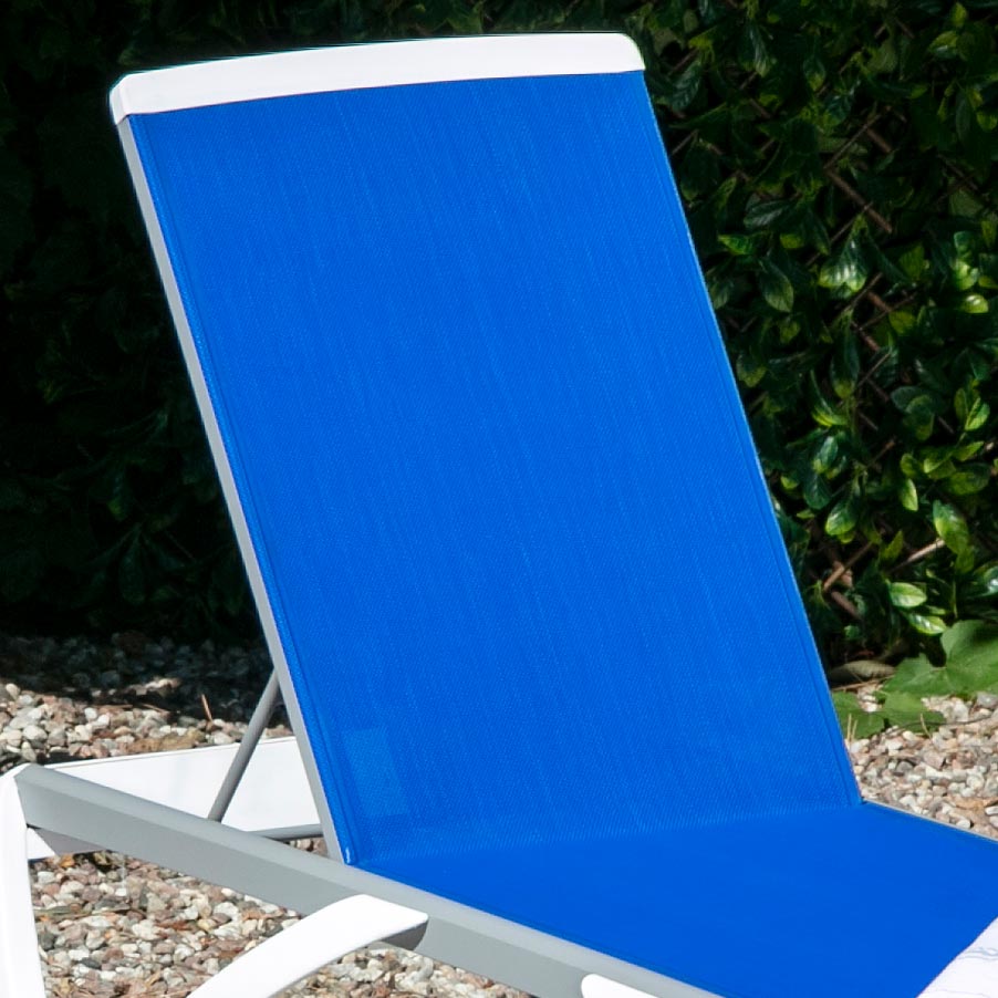 Paloma Chaise Anthracite/Royal Blue Lounger