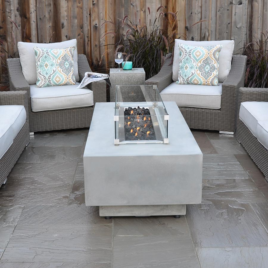 Granville Rectangle Fire Pit Propane