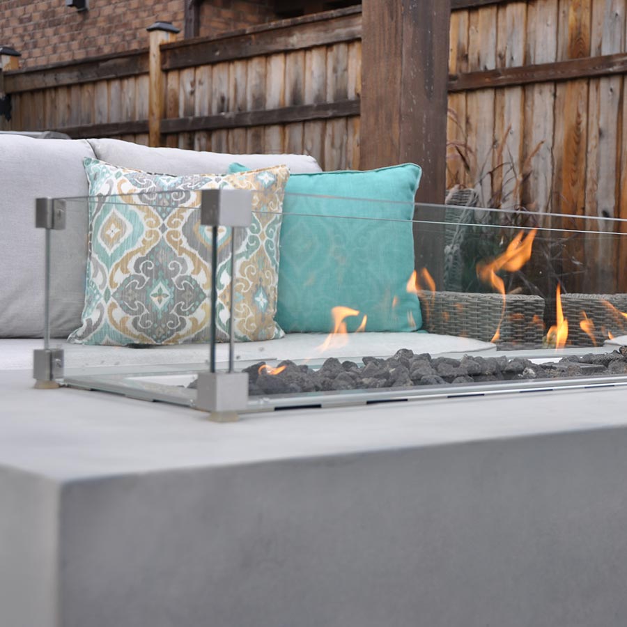 Granville Rectangle Fire Pit Propane