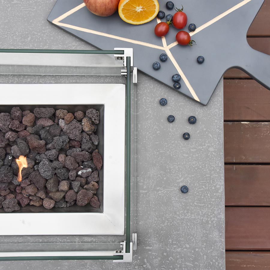 Hampton Rectangle Fire Pit NG