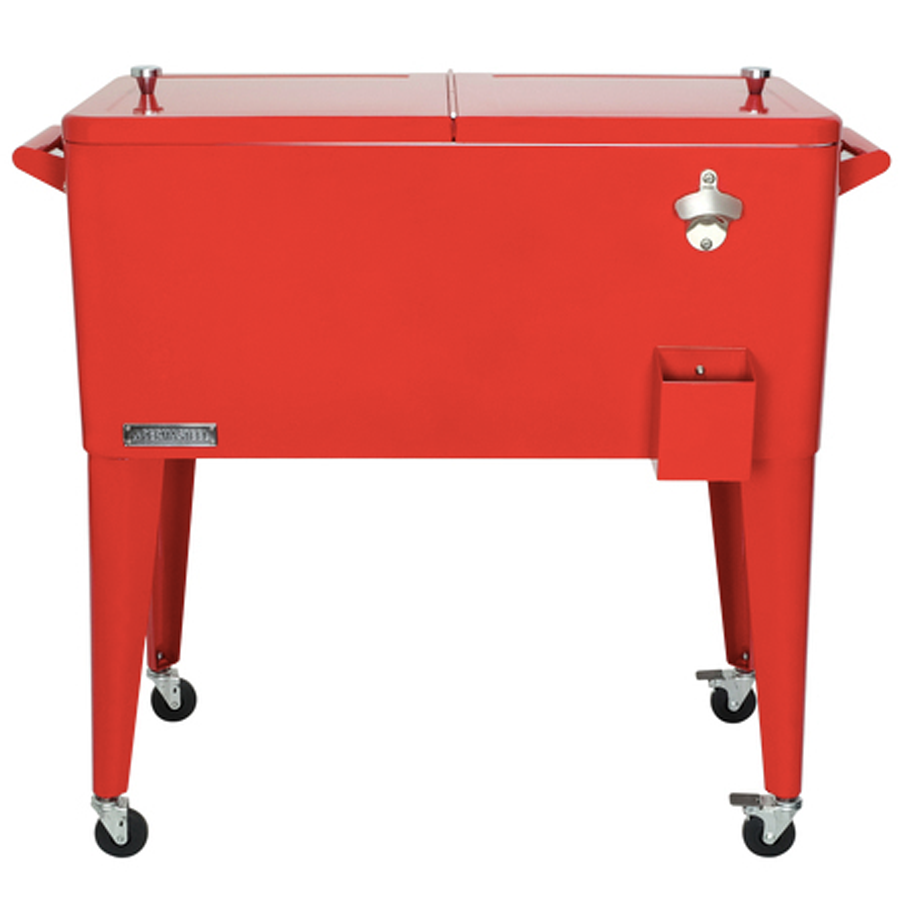 cooler with wheels red