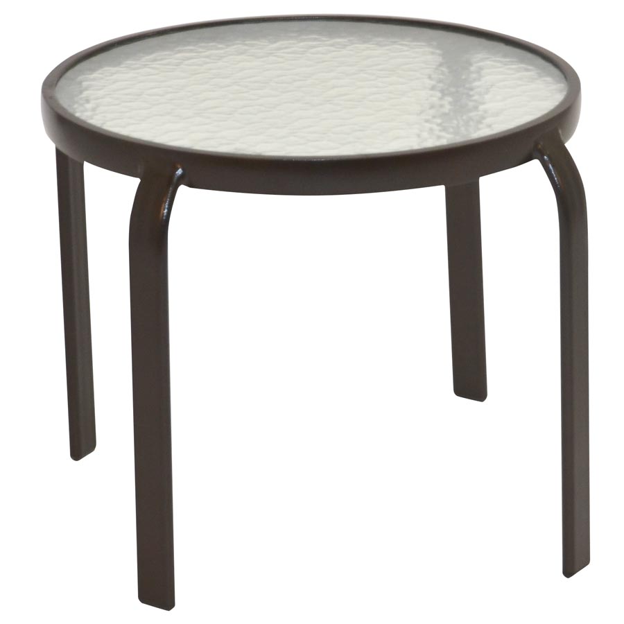 Bronze 20" Glass Side Table San Andres Collection FUR