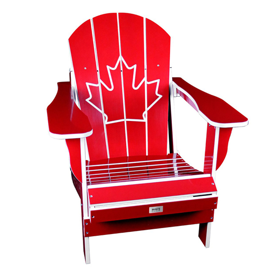 Folding Resin Canada Chair Red CRP Plastics Adirondack Collection   Fur Tlcanwhrd Red Chair Main 