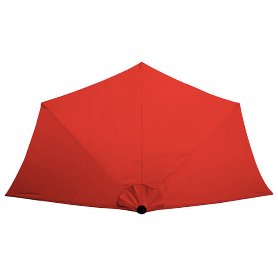 9.8' x 3.2' Market Polyester Half Wall Umbrella