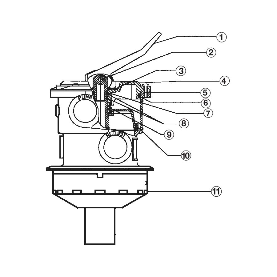 Hayward Valve Parts Multiport Valve SP0714T