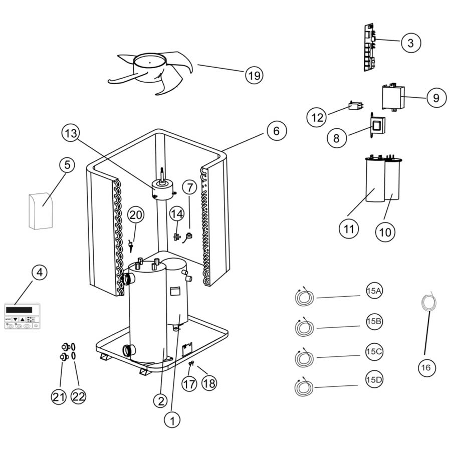 Hayward - Heat Pump Parts - Nautyl 100,000 (2014-2016)