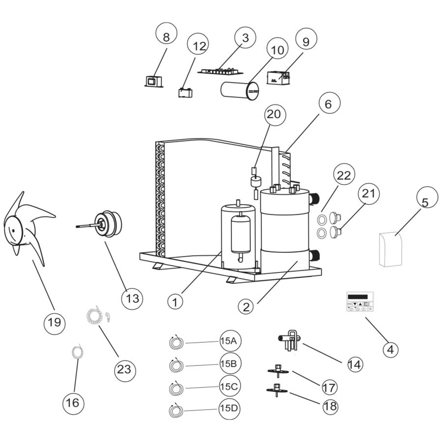 Hayward Heat Pump Parts Nautyl 65,000