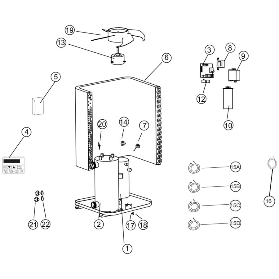 Hayward Heat Pump Parts Nautyl 76,000 (2014 2018)