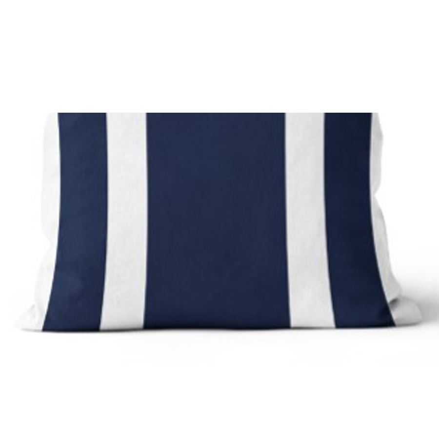 16” x 24” Wide Stripe Navy Bolster Pillow Throw Pillows Pioneer