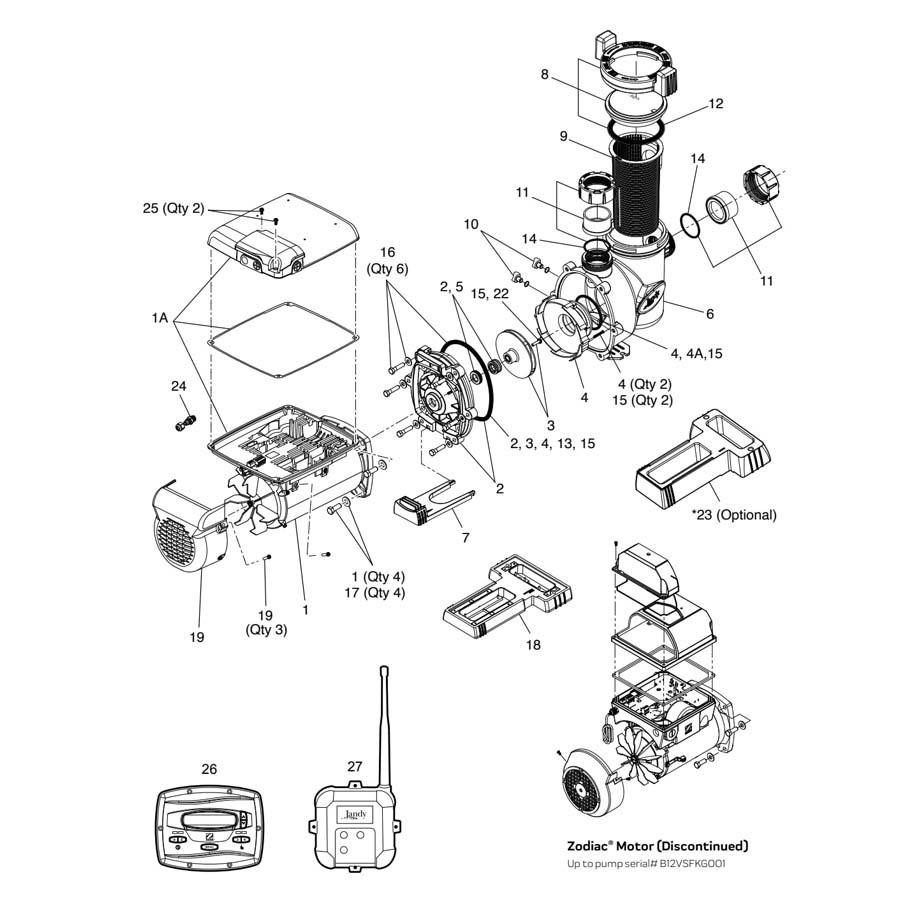 Jandy/Zodiac - Pump Parts - VS FloPro Series FHP2.0 (2011