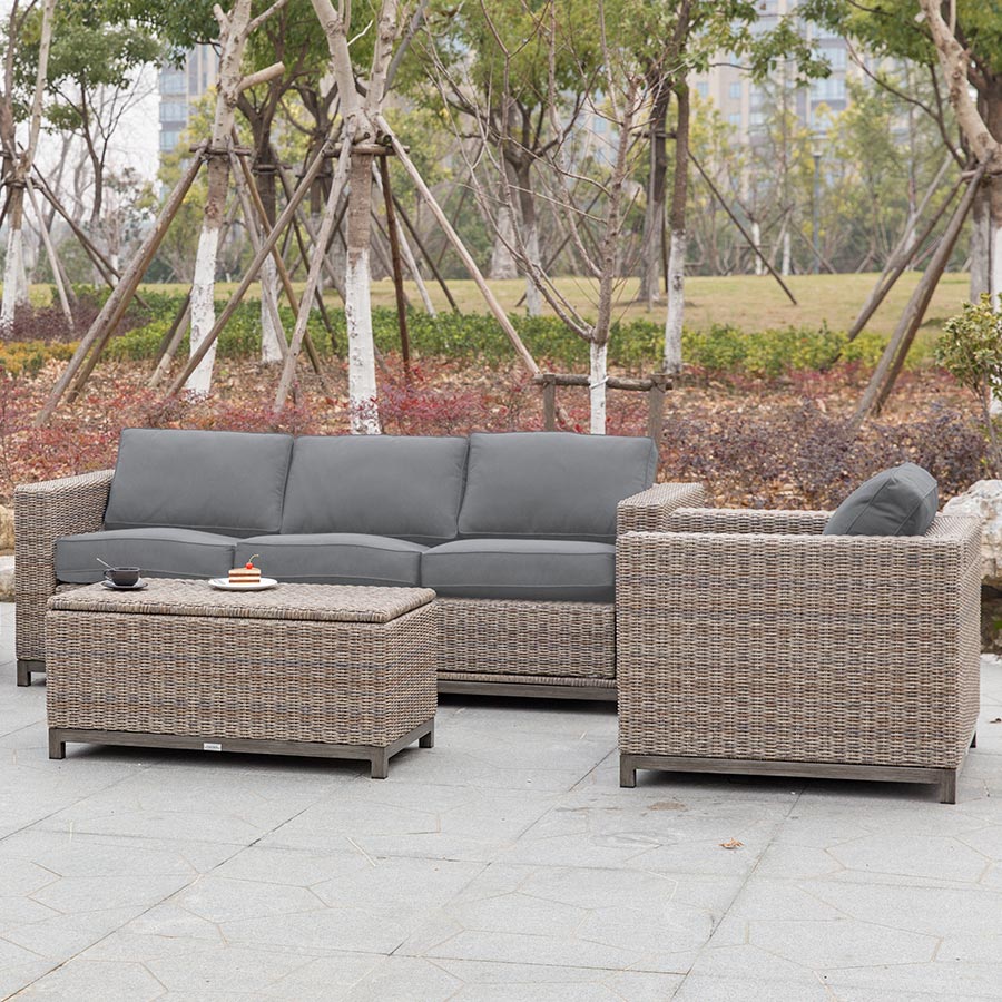 Three seat patio sofa discount