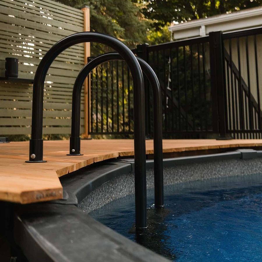 Trident Above Ground Pool Ladder, Silver Frame