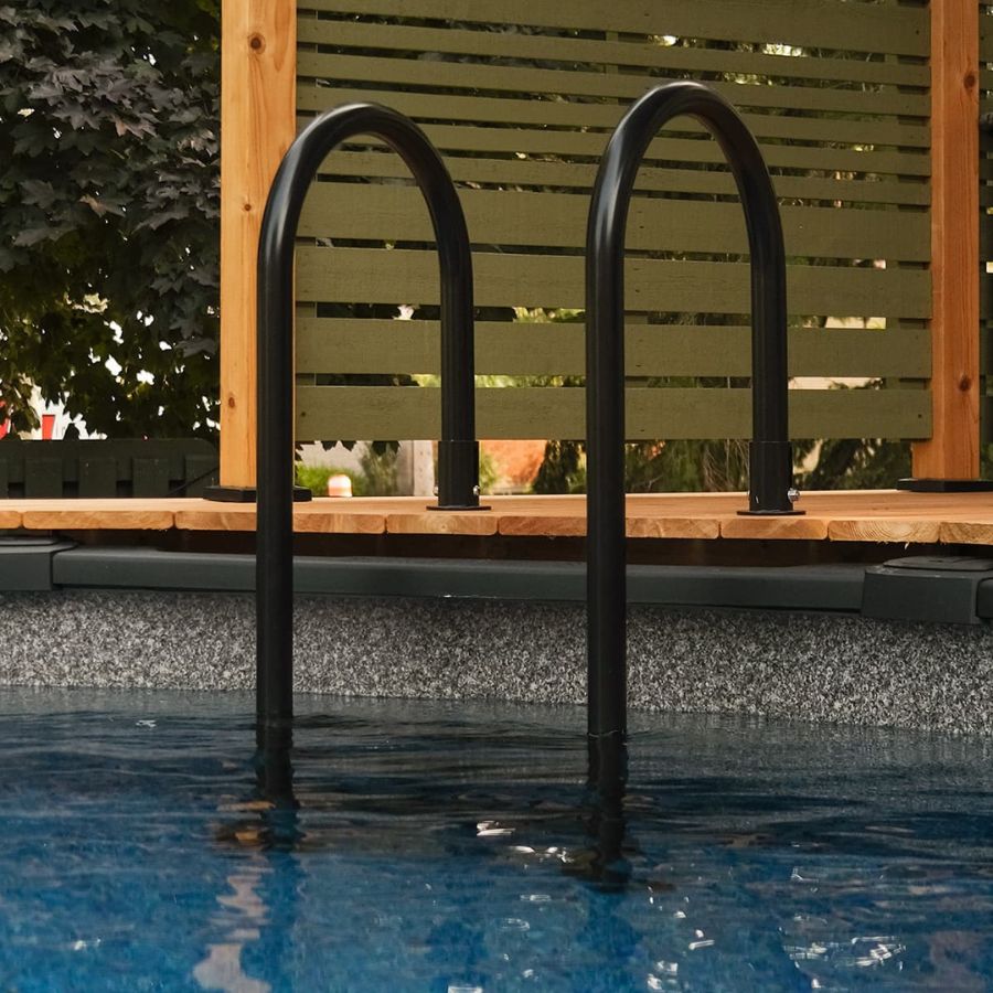 Trident Above Ground Pool Ladder, Silver Frame