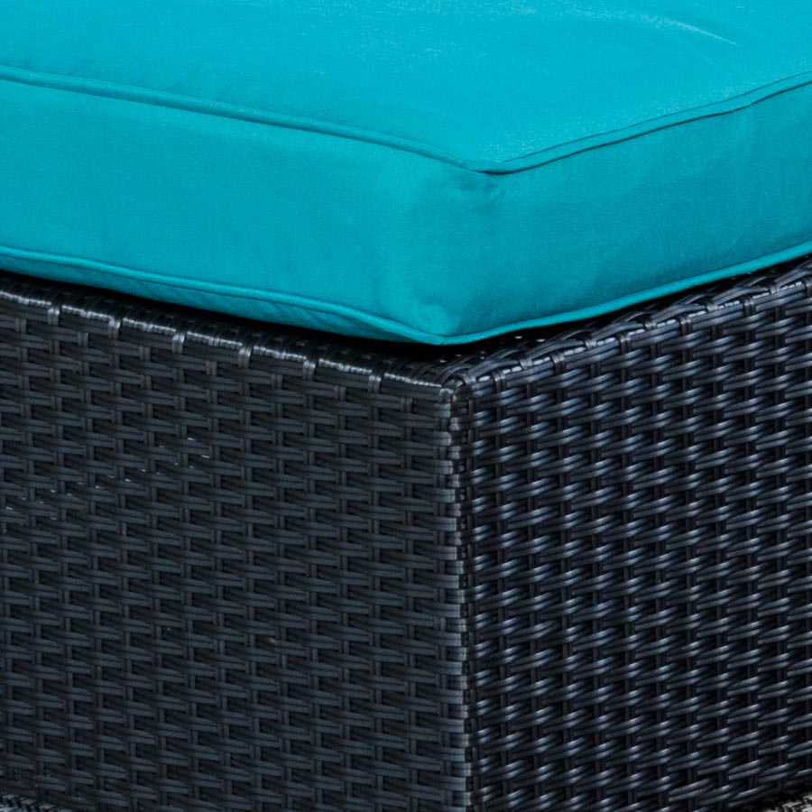 Three Piece Sectional Black/Teal