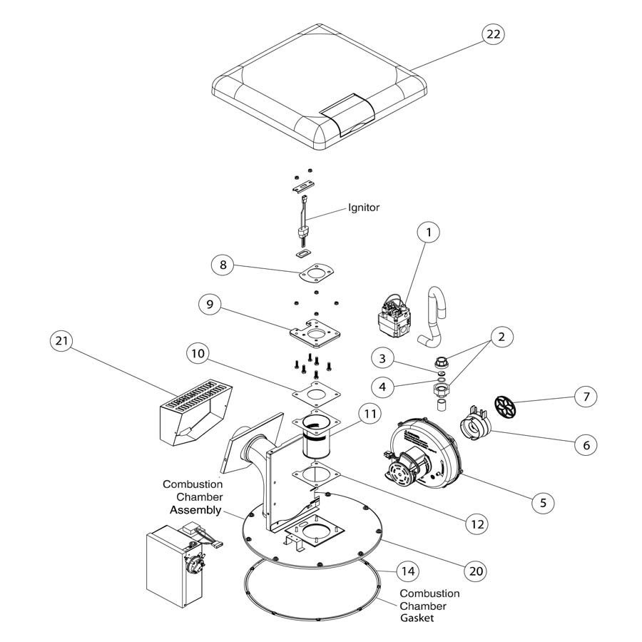 Pentair Heater Parts Mastertemp 125 Burner System