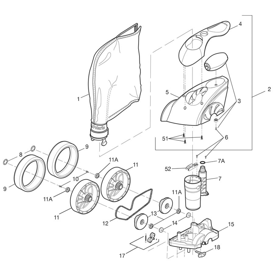 Polaris Cleaner Parts 3900 Sport (F6)