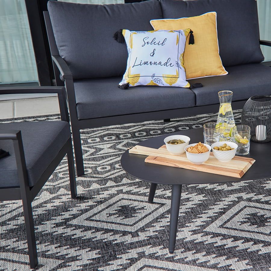 Clara Deep Seating 4 Piece Set Black